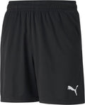 Puma teamrise training shorts jr unisex sportbroek - black- white