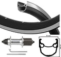 Kgs achterwiel 28 inch (622) mach1 er10 zw zilver cassette 8 9 sp uitval