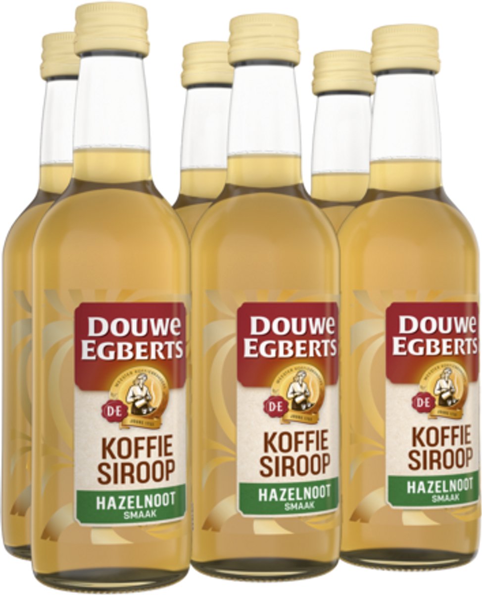 Douwe egberts - hazelnoot koffiesiroop - 6x 250ml