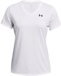 Under armour tech ssv- solid-wht dames sportshirt - wit - zwart