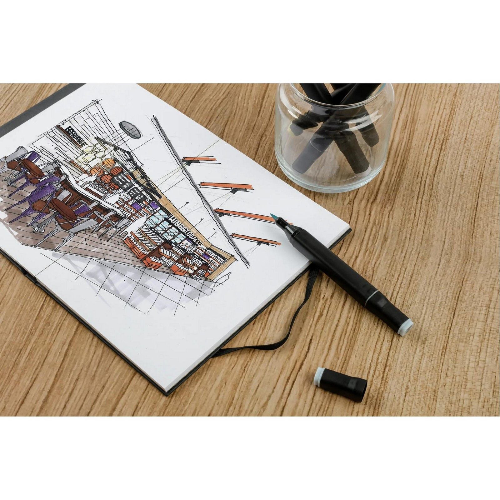 Clairefontaine • layout alcohol markers boek 220g 11x22cm 25x