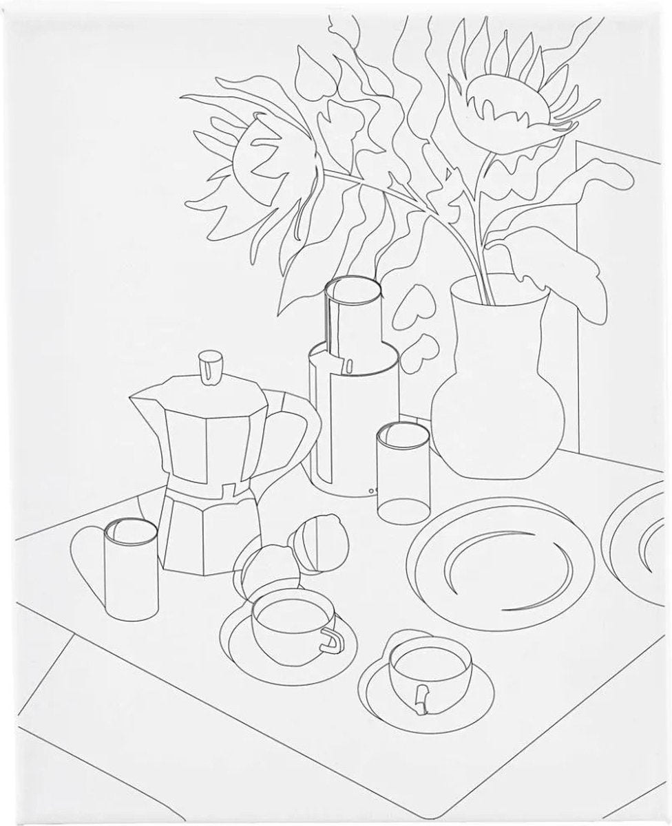 Leinwandbild von Creativ Company mit Frühstückstischmotiv – 24 x 30 cm