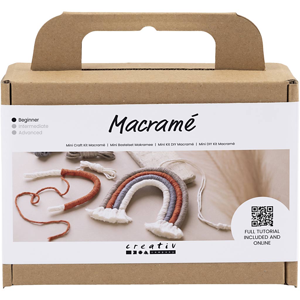 Creativ company mini hobbyset macrame regenboog