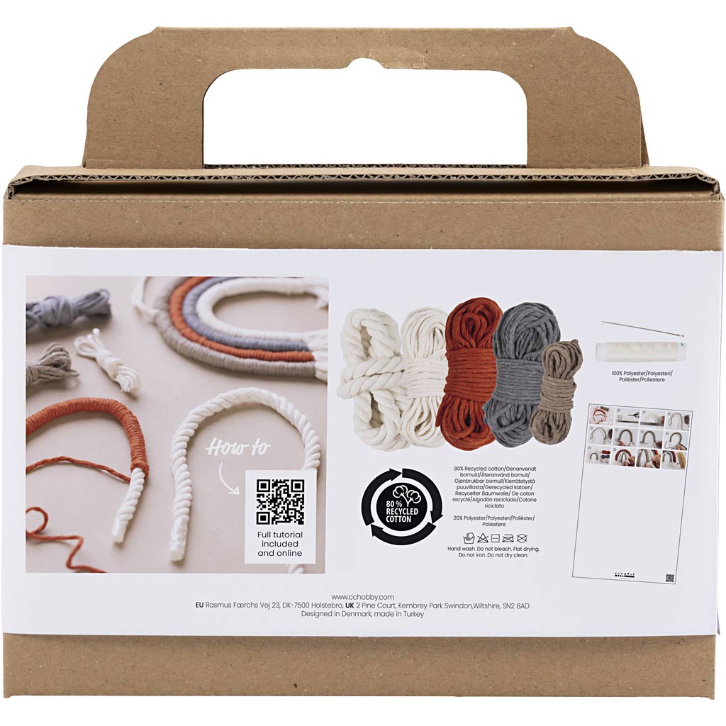 Creativ company mini hobbyset macrame regenboog
