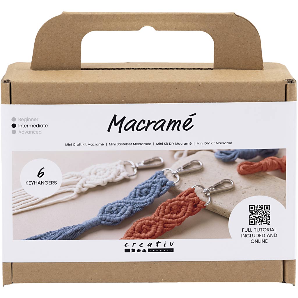 Creativ company mini hobbyset macrame sleutelhangers