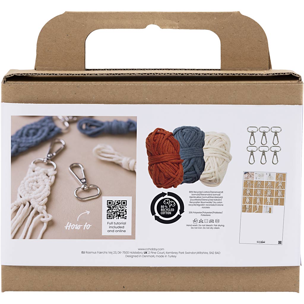 Creativ company mini hobbyset macrame sleutelhangers