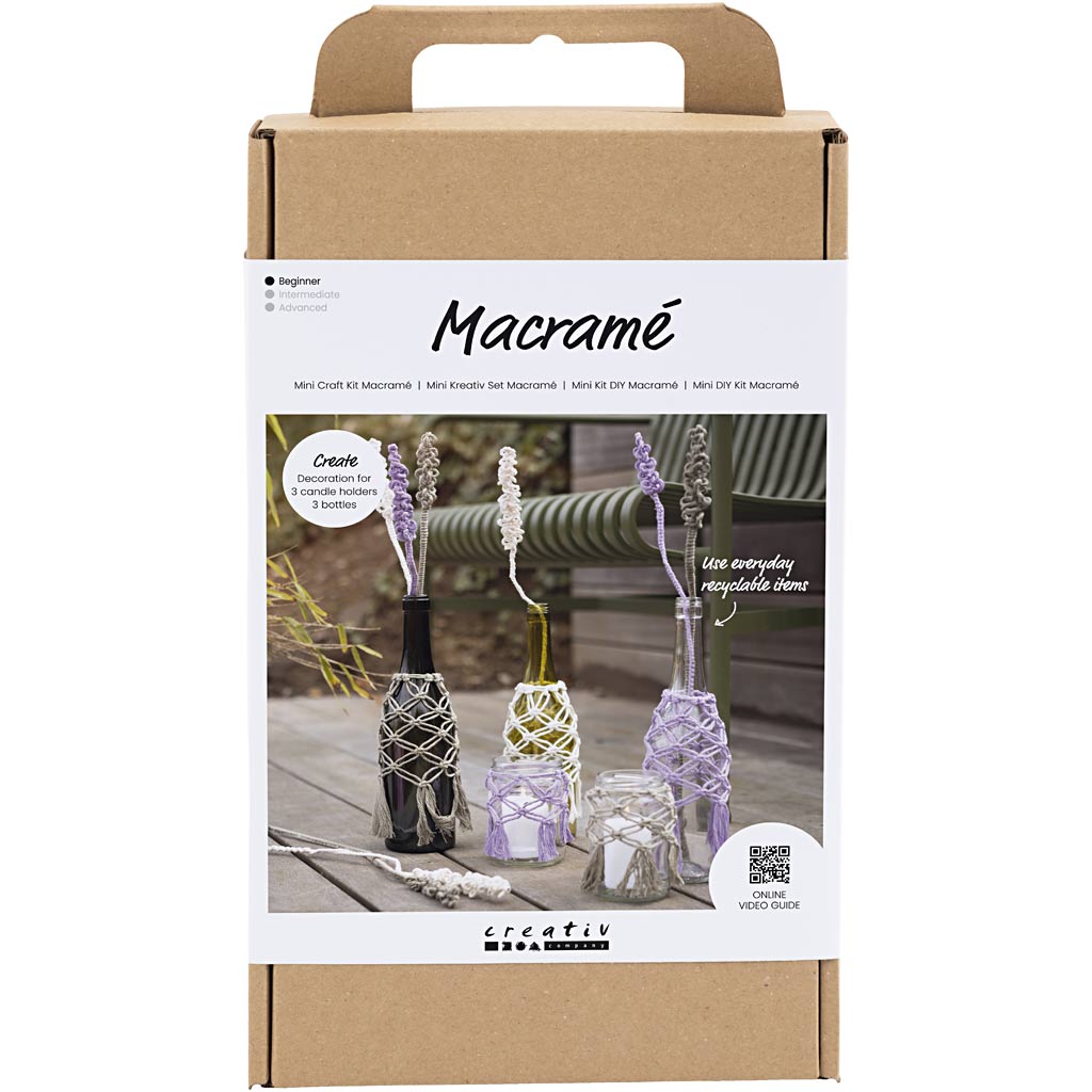 Creativ company hobbyset macrame glasdecoratie