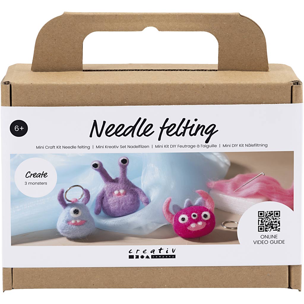 Creativ company mini hobbyset naaldvilten monster maken