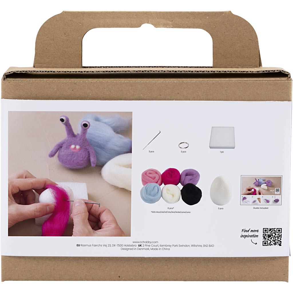 Creativ company mini hobbyset naaldvilten monster maken