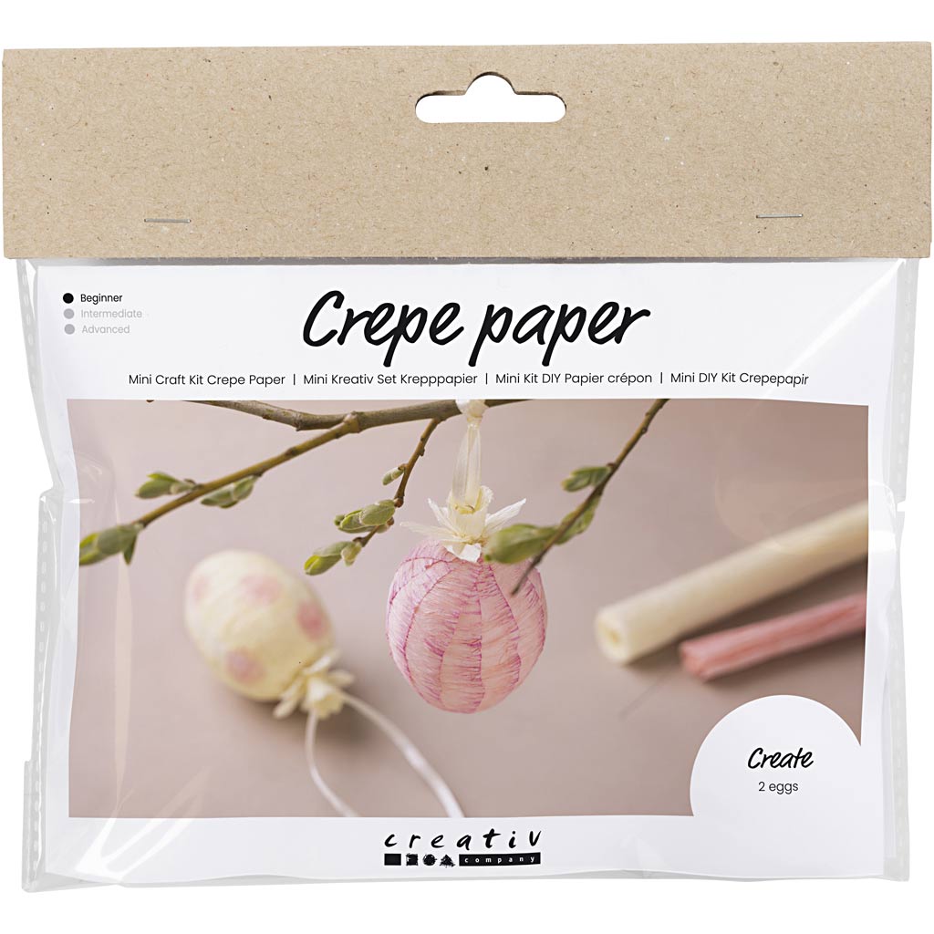 Creativ company http: www.cchobby.nl mini-hobbyset-crepepapier-eieren-lichtroze-lichtgeel-1-doos