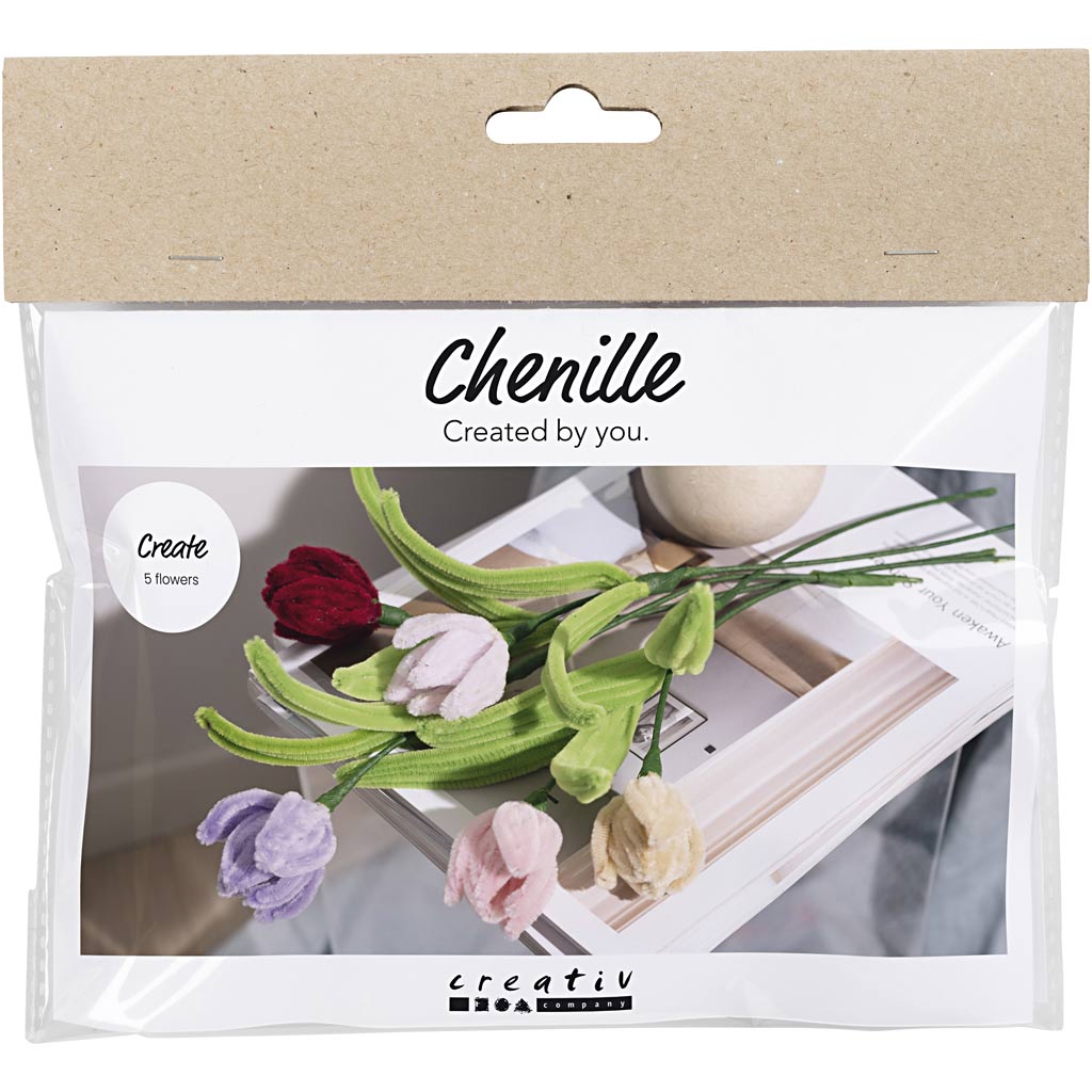 Creativ Company Mini-Hobbyset mit Tulpenblüten aus Chenilledraht