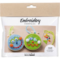 Creativ Company Mini-Hobbyset zum Sticken von Gesichtern in Blau und Grün