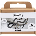 Creativ Company Mini-Hobby-Set Schmuck Halskette und Ohrringe schwarz-weiß