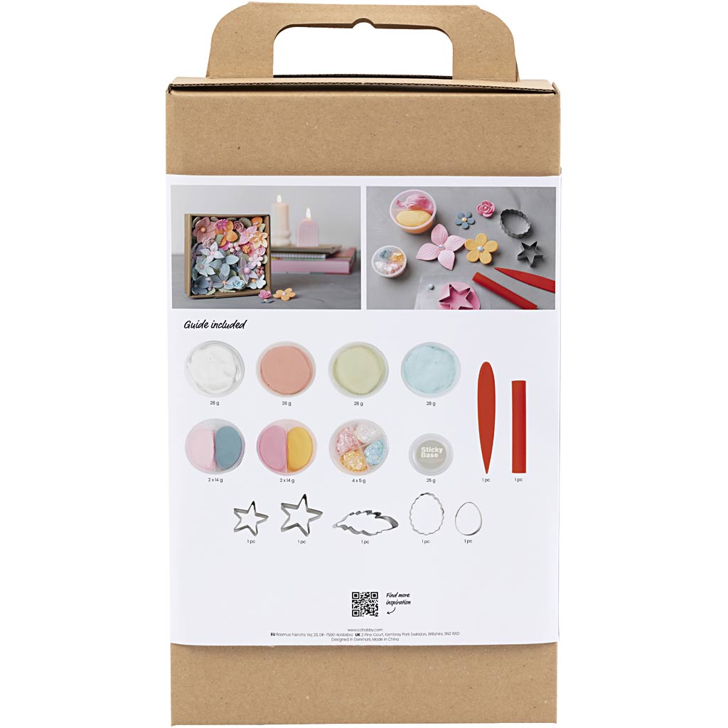 Creativ company hobbyset bloemen boetseren pastelkleuren