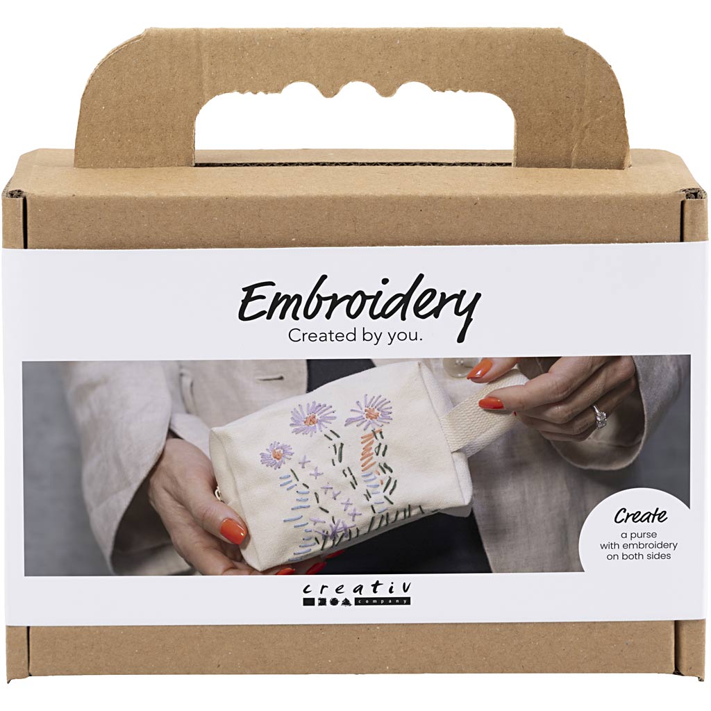 Creativ Company Mini-Hobbyset, Stick-Kosmetiktasche