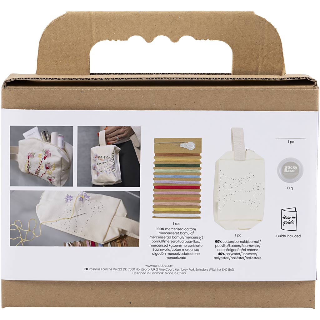 Creativ Company Mini-Hobbyset, Stick-Kosmetiktasche