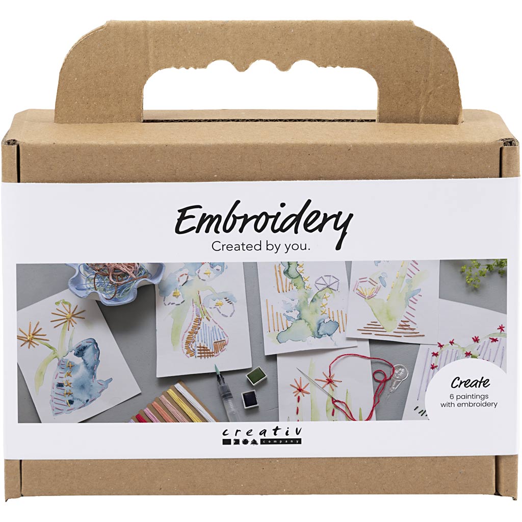 Creativ company mini hobbyset borduurwerk schilderijen met borduurwerk