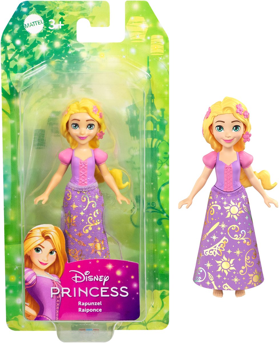 Disney princess rapunzel core small doll, kleine pop, vrouw, 3 jaar, jongen meisje, 95,4 mm, 50 g