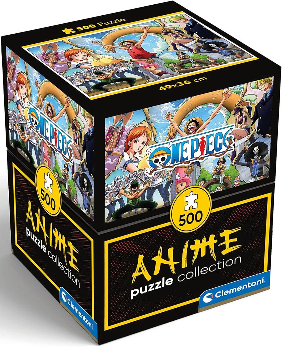 Clementoni - puzzel - 500 stukjes - one piece - anime collection - cube - puzzel voor kinderen en volwassenen