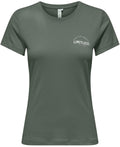 Only play cava life dames fitness t-shirt 15370927-laurel - kleur groen - maat xs