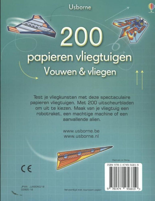 200 papieren vliegtuigen. 6+