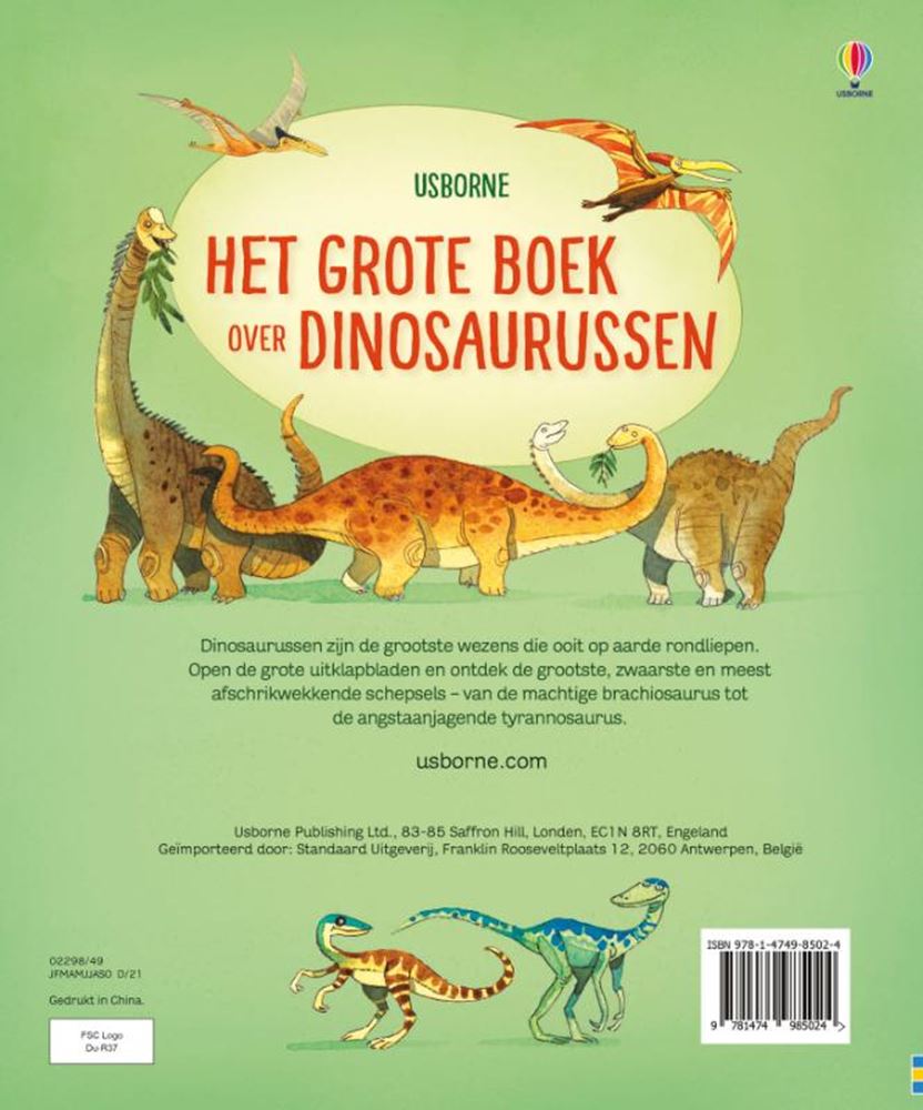 Wpg uitgevers het grote boek over grote dinosaurussen