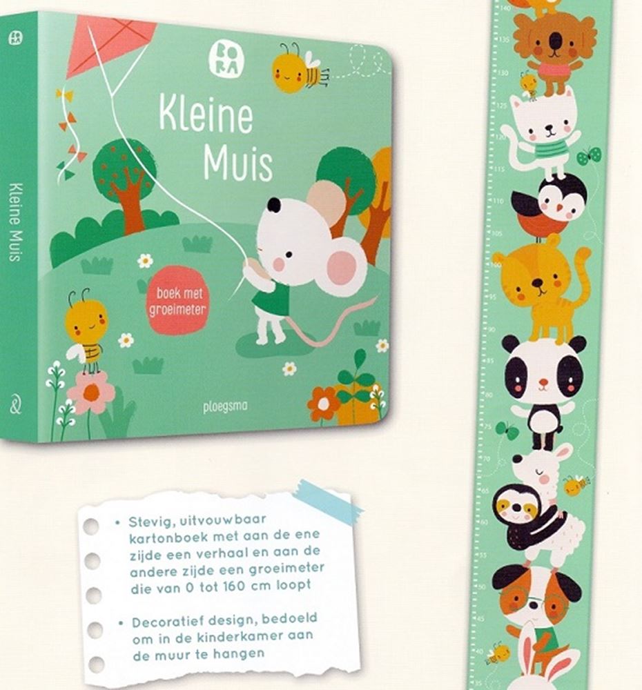 Bora kleine muis kartonboek+ groeimeter