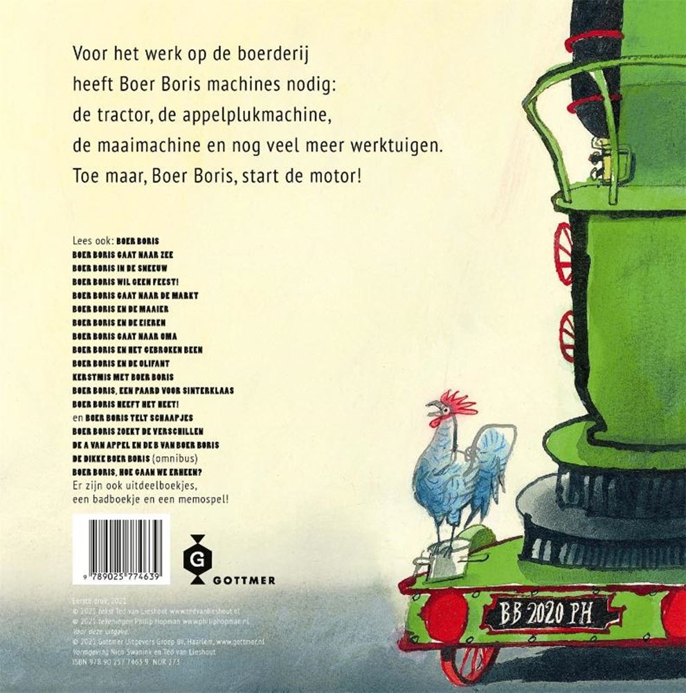 Boer boris start de motor! kartonboek.3+