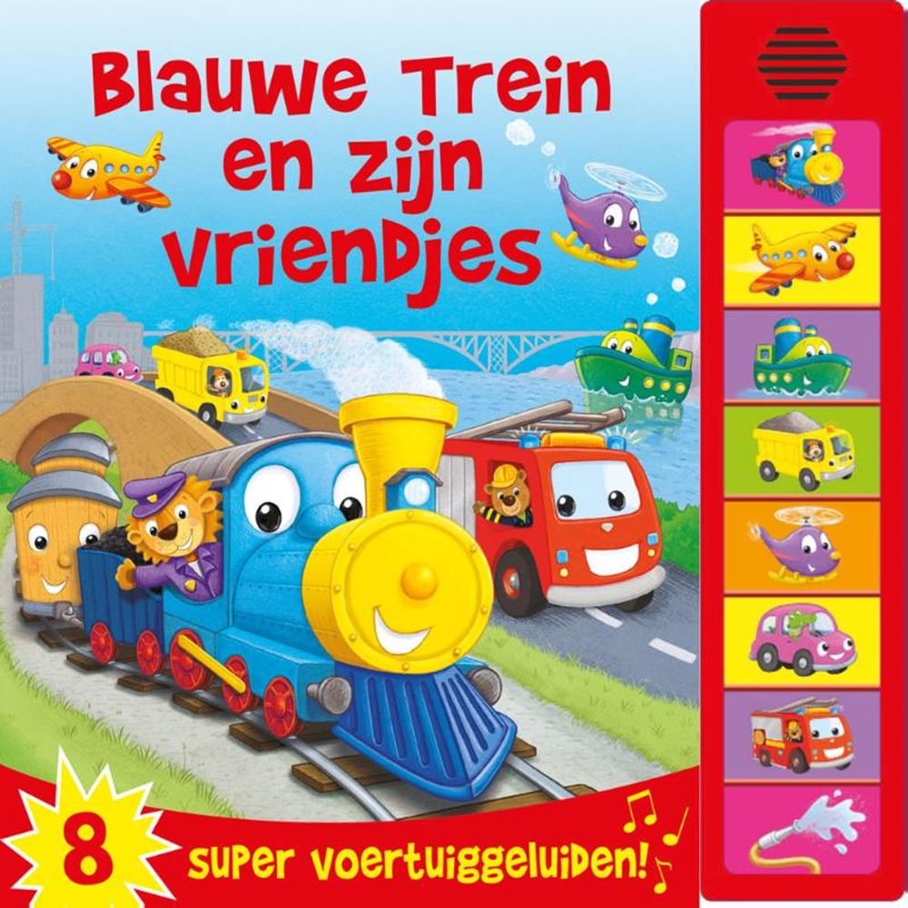 Geluidenboek: blauwe trein en zijn vrien
