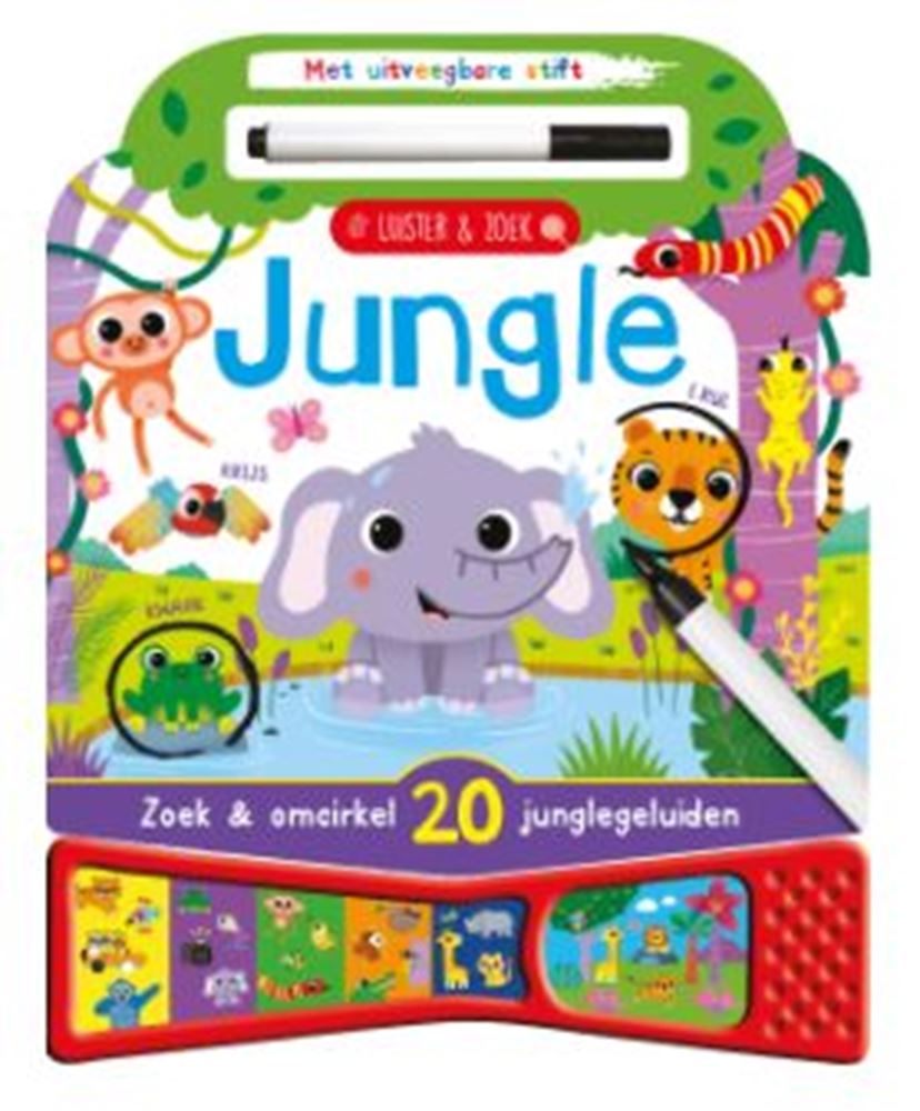Luister en zoek, jungle. 3+