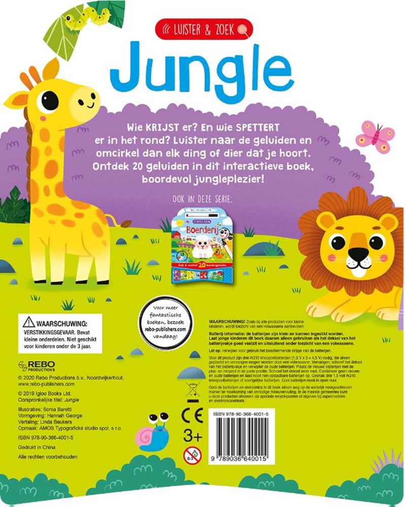 Luister en zoek, jungle. 3+