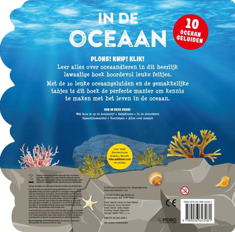 Rebo publishers geluidenboek: in de oceaan. 10 geluid