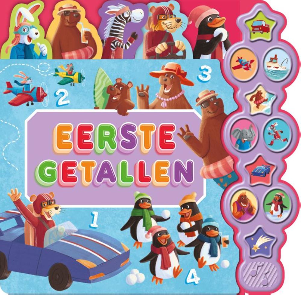 Rebo publishers geluidenboek: eerste getallen. 10 gel 3+