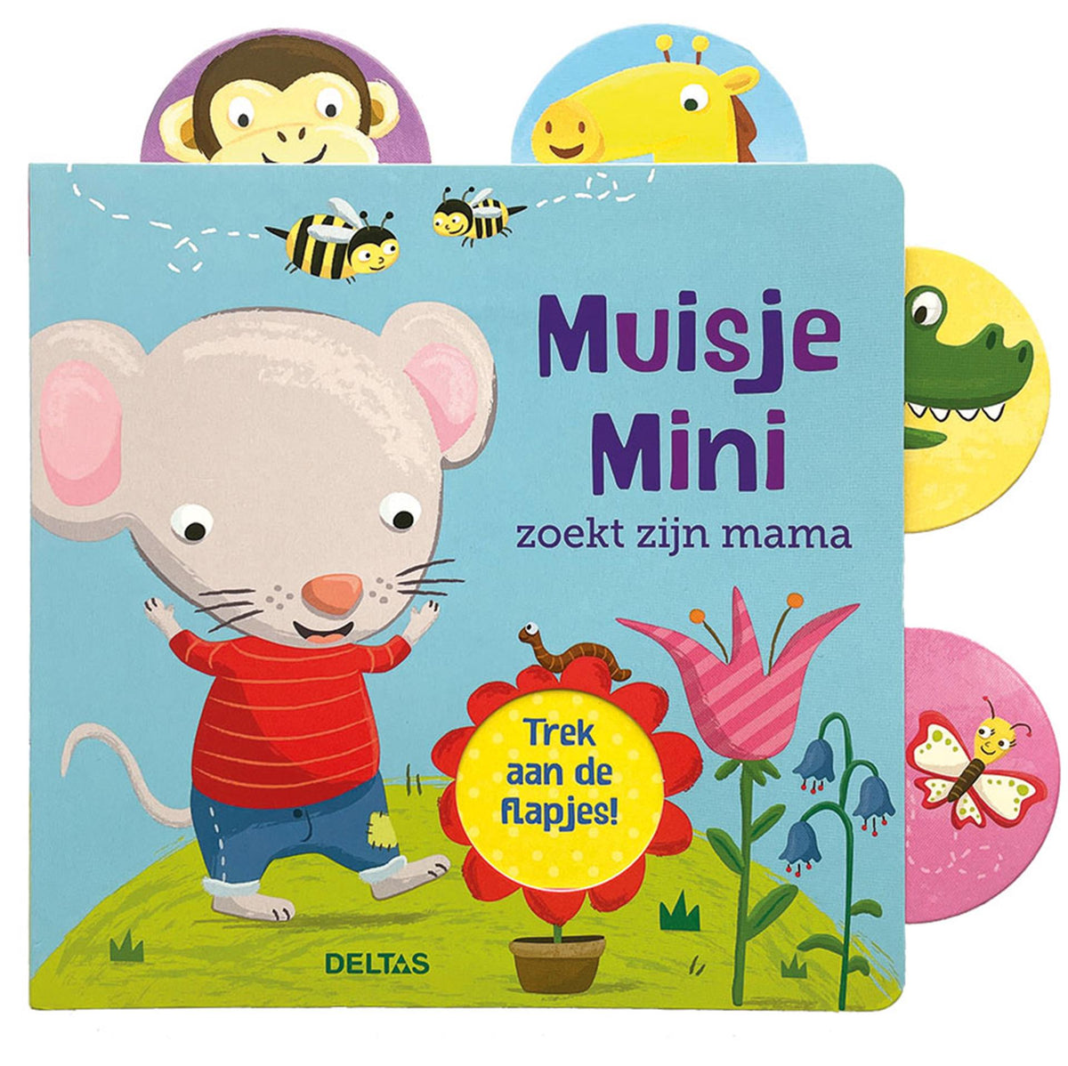 Deltas Maus Mini sucht nach seinem Mama-Pappbuch