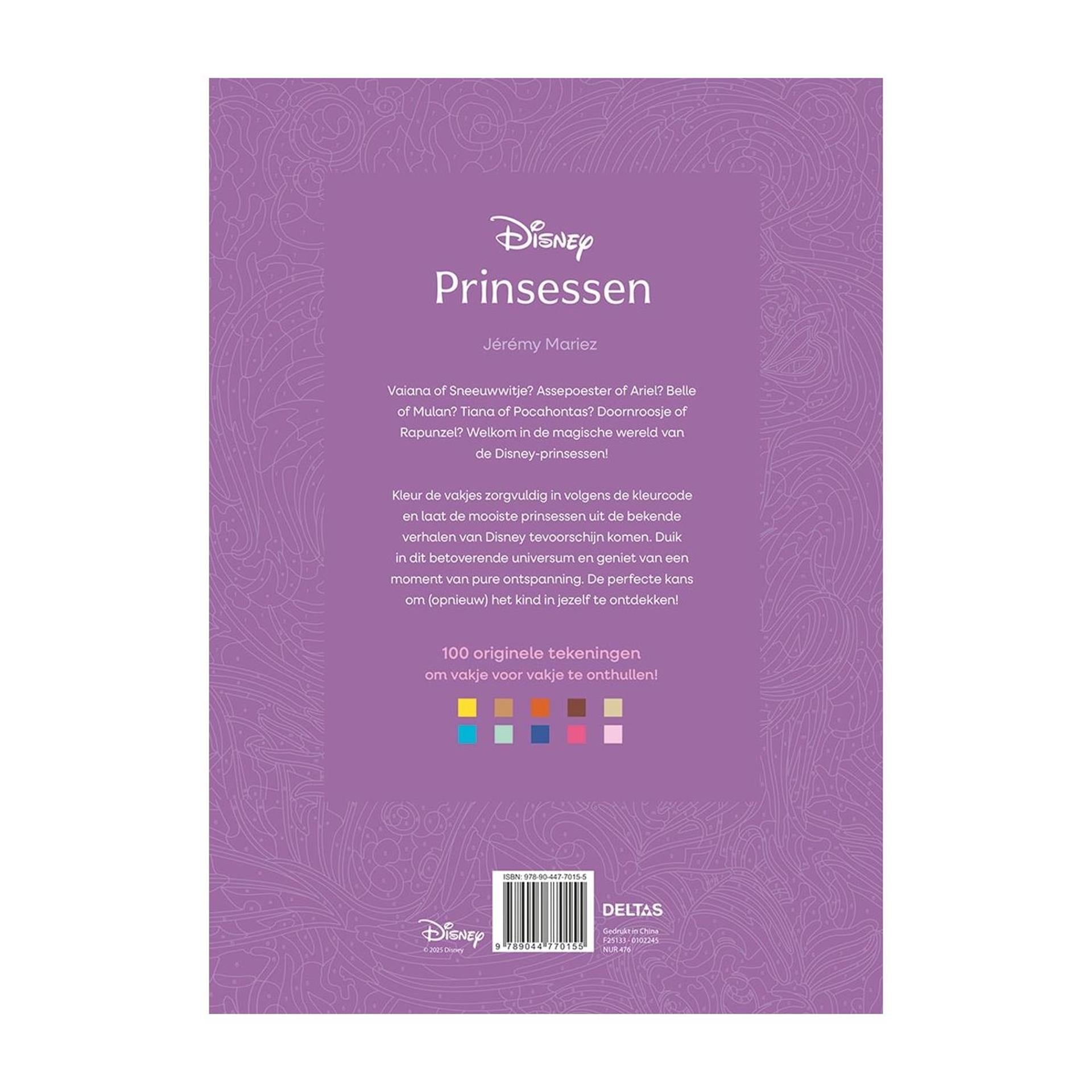Deltas disney prinsessen - kleuren op nummer voor volwassenen
