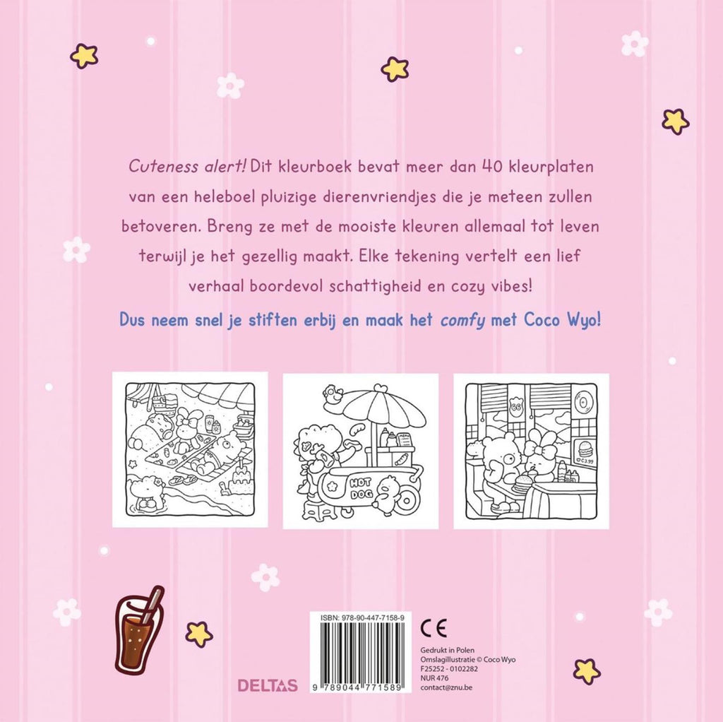 Deltas cozy friends cute comfy kleurboek coco wyo