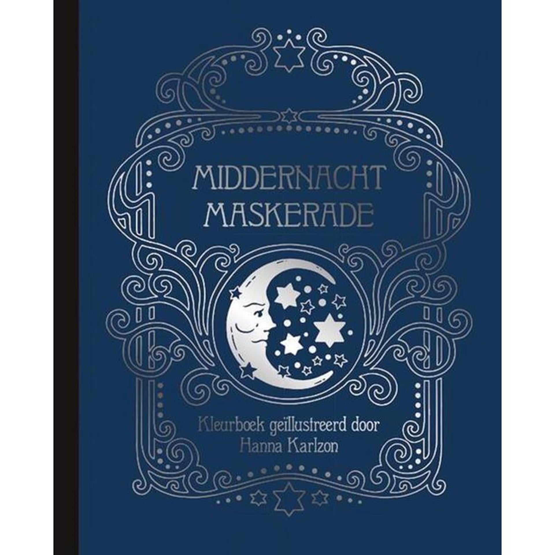 Kluitman middernacht maskerade kleurboek voor volwassenen 64 blz paperback