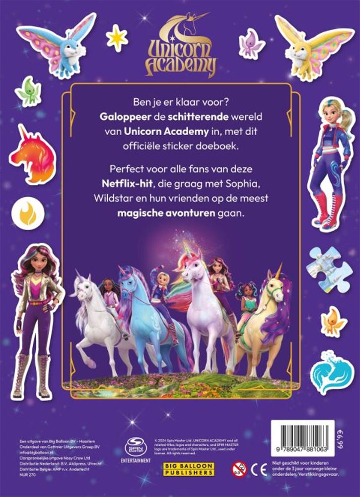 Buch Unicorn Academy Stickerbuch Aktivitätsbuch