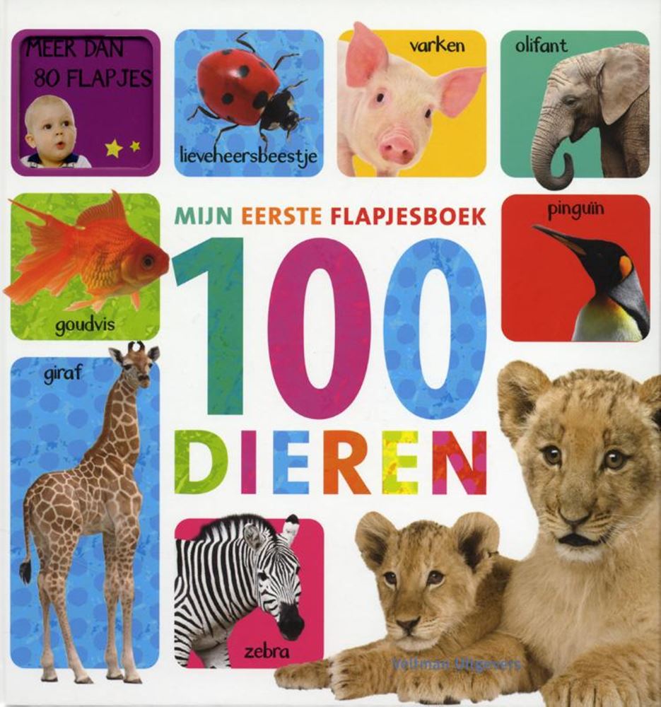 Mijn eerste flapjesboek 100 dieren. 1+