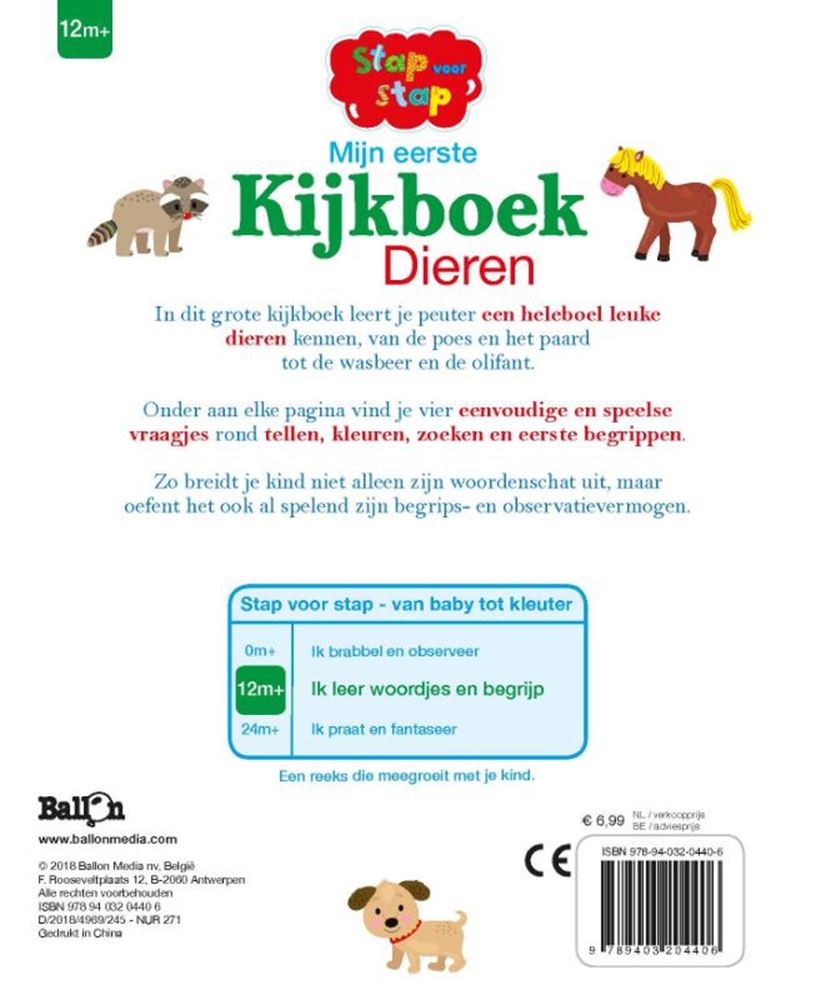 Standaard uitgeverij mijn eerste kijkboek dieren 1+