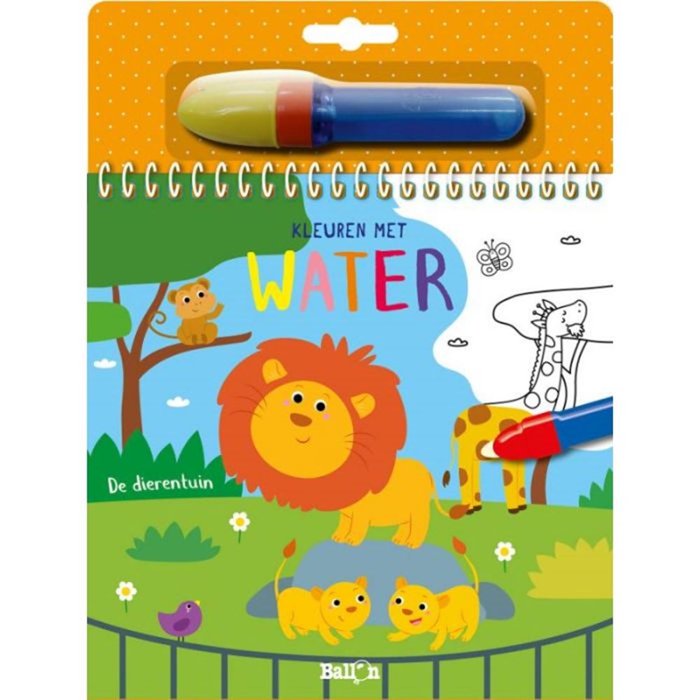 Kleuren met water: de dierentuin. 4+