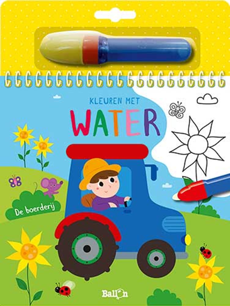 Kleuren met water: de boerderij. 4+