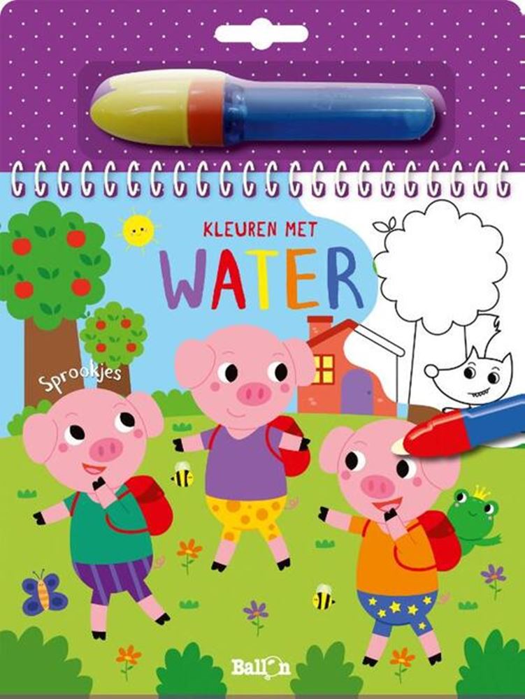 Ballon kleuren met water: sprookjes. 3+