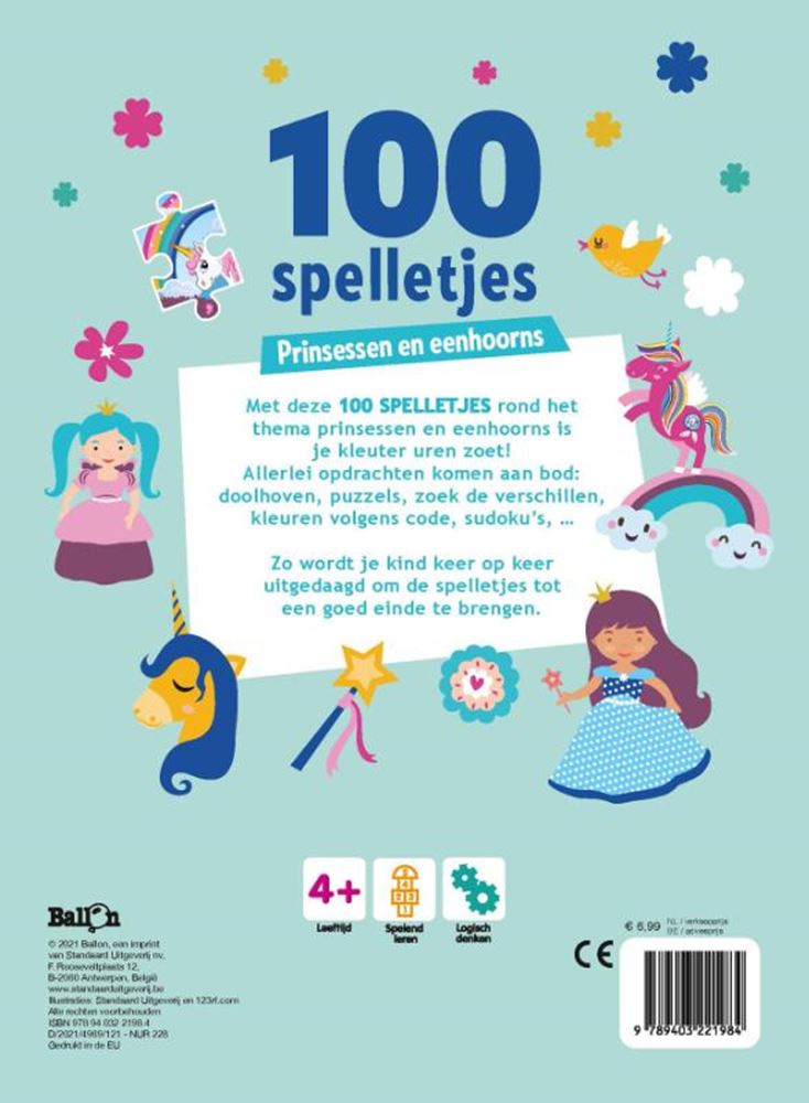 100 spelletjes, prinsessen en eenhoorns.