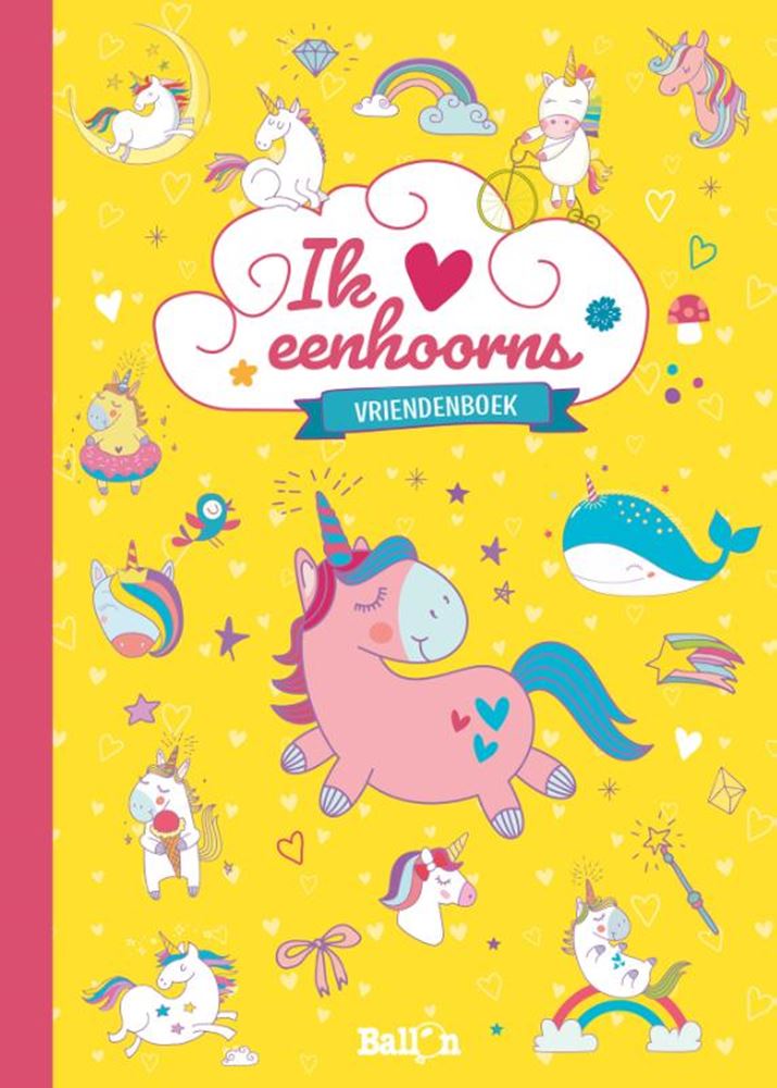 Ballon media vriendenboek eenhoorns. 4+