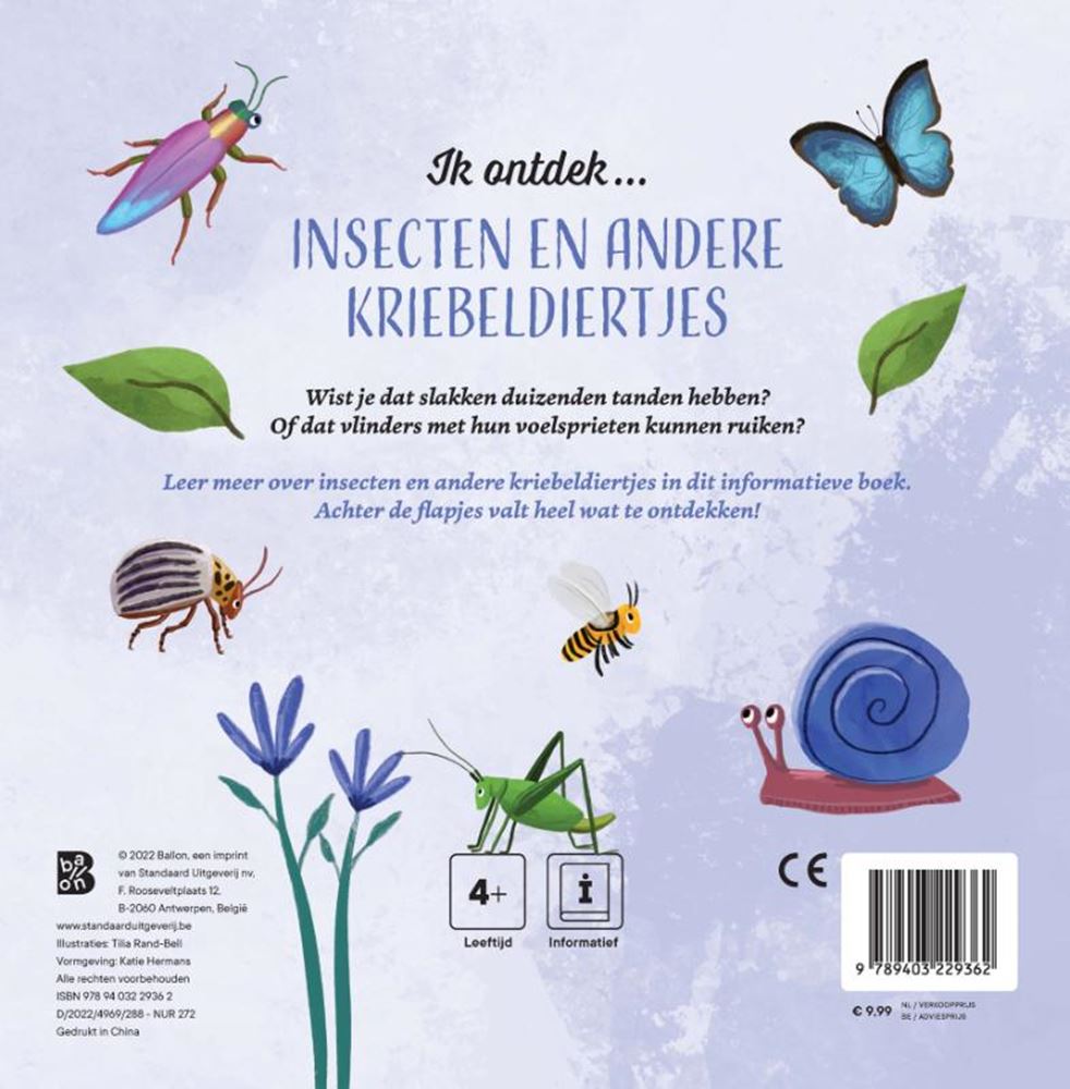 Standaard uitgeverij flapjesboek - ik ontdek insecten en andere kriebeldiertjes