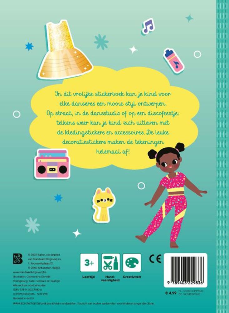 Standaard uitgeverij stickerboek fashionistas junior danseressen - 125 stickers