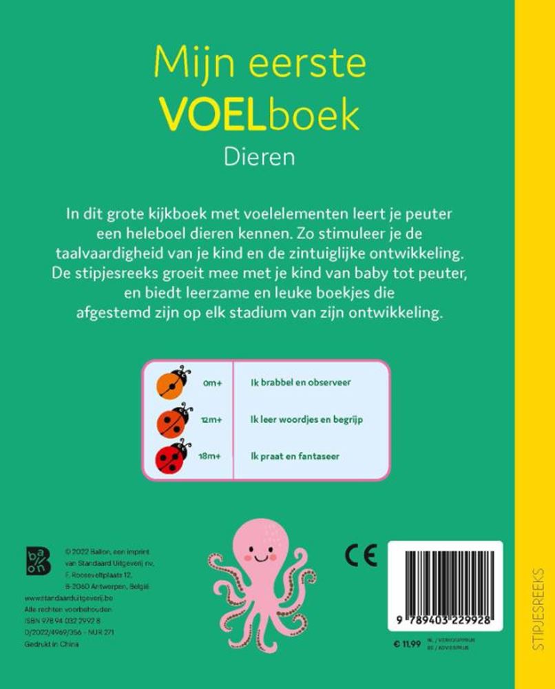 Standaard uitgeverij mijn eerste voelboek - dieren