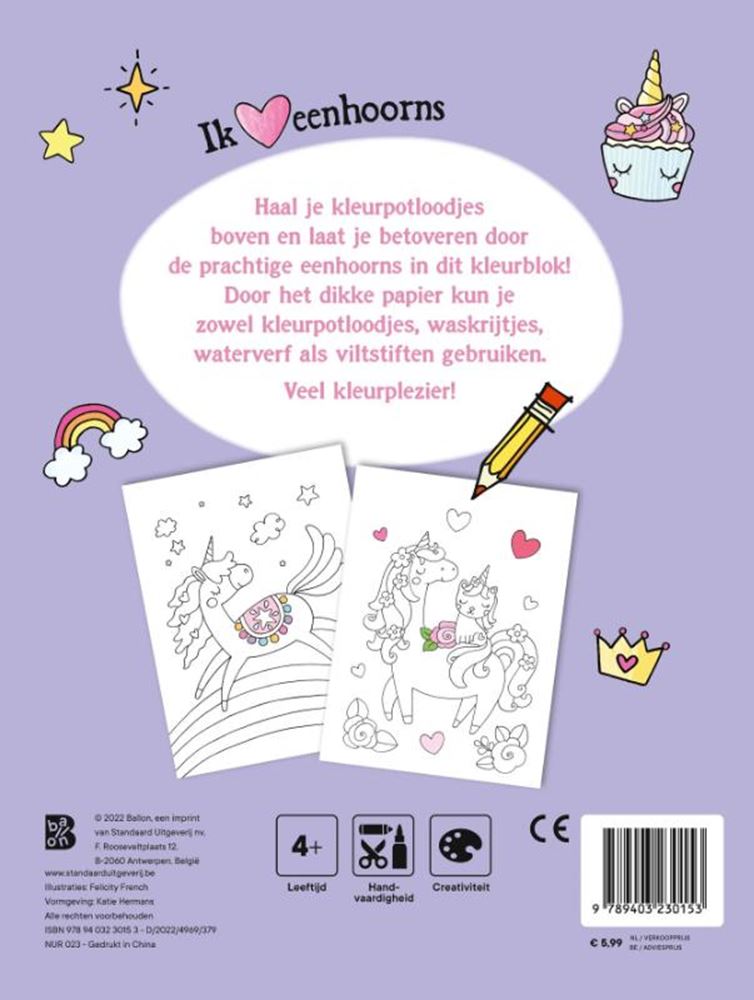 Standard Publisher Einhörner Farbblock