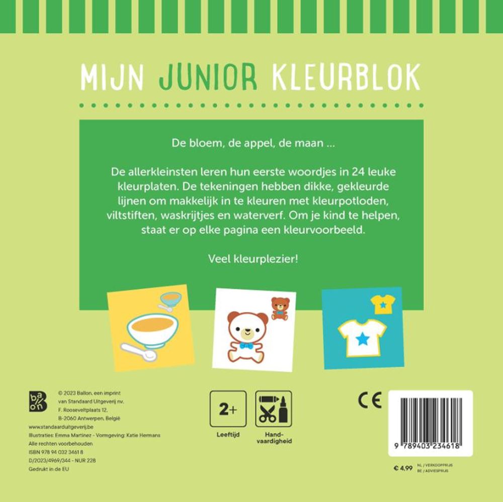 Standaard Uitgeverij Mein Junior-Malblock – meine ersten Wörter 2+